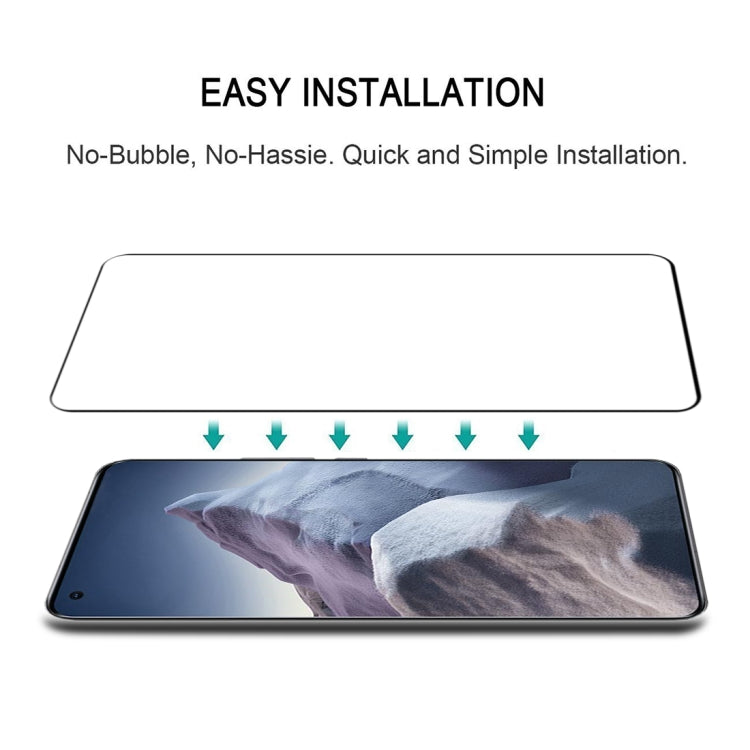 For Xiaomi Mi 11 Ultra 25 PCS Full Glue 9H HD 3D Curved Edge Tempered Glass Film(Black)