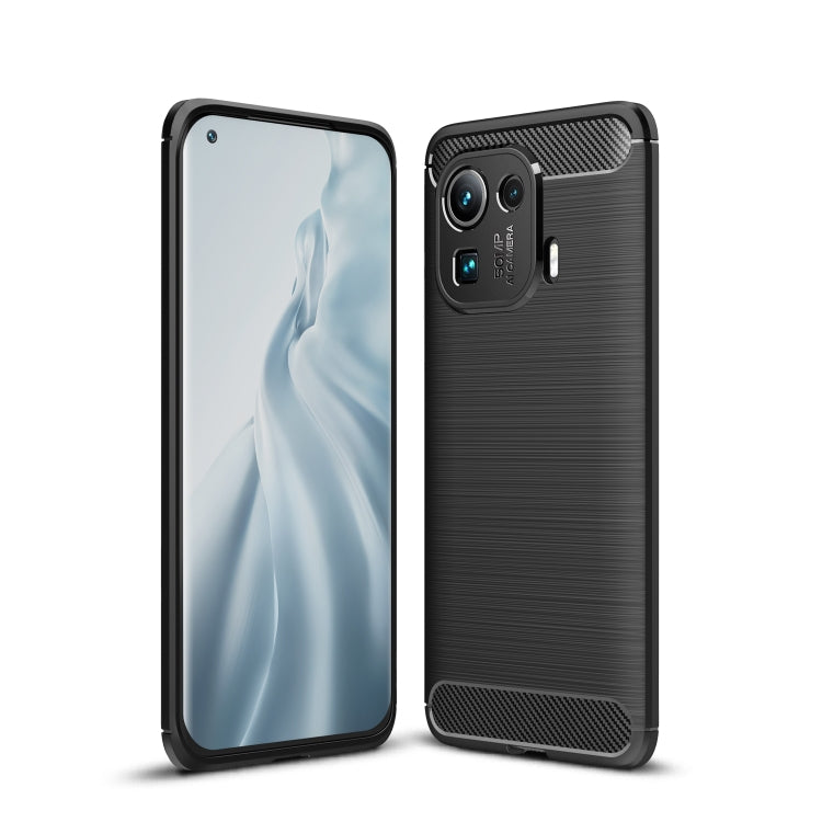 For Xiaomi Mi 11 Pro Brushed Texture Carbon Fiber TPU Case
