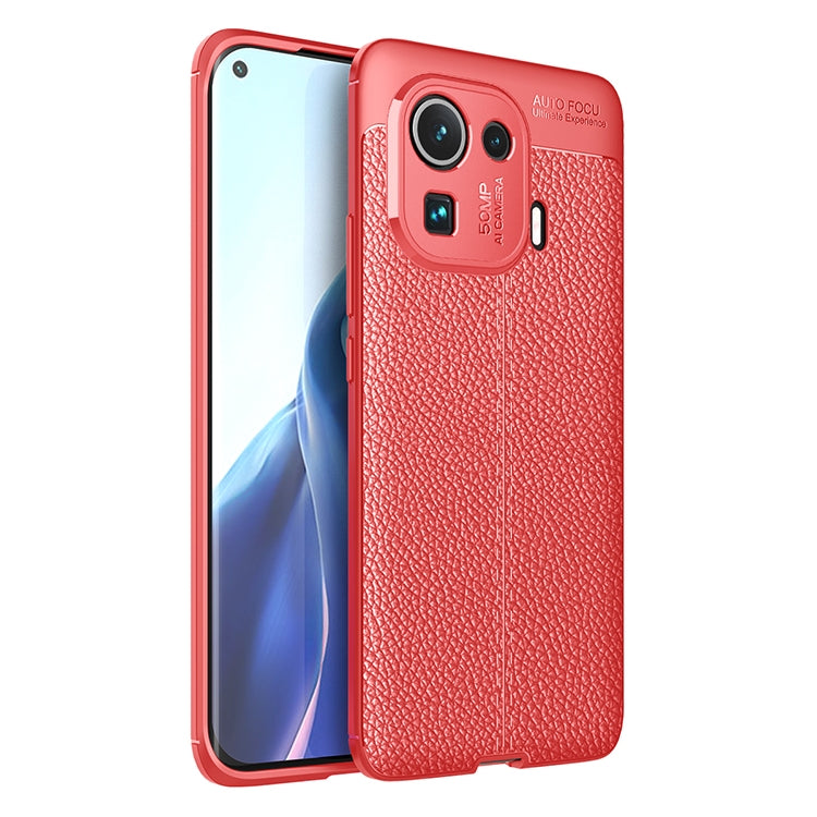 For Xiaomi Mi 11 Pro Litchi Texture TPU Shockproof Case