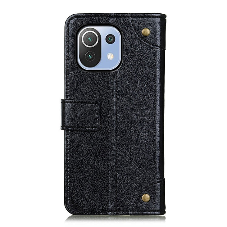 For Xiaomi Mi 11 Lite 5G / 4G Copper Buckle Nappa Texture Horizontal Flip Leather Case with Holder & Card Slots & Wallet