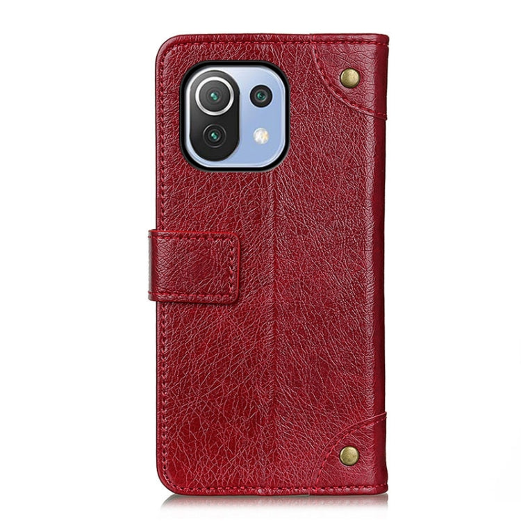 For Xiaomi Mi 11 Lite 5G / 4G Copper Buckle Nappa Texture Horizontal Flip Leather Case with Holder & Card Slots & Wallet
