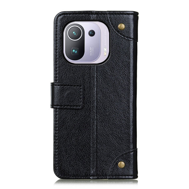 For Xiaomi Mi 11 Pro 5G / 4G Copper Buckle Nappa Texture Horizontal Flip Leather Case with Holder & Card Slots & Wallet