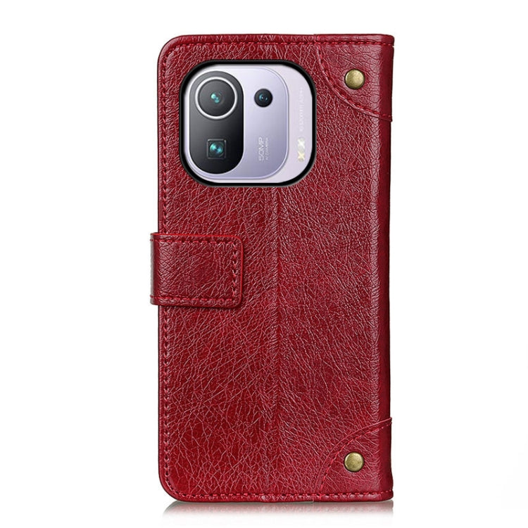 For Xiaomi Mi 11 Pro 5G / 4G Copper Buckle Nappa Texture Horizontal Flip Leather Case with Holder & Card Slots & Wallet