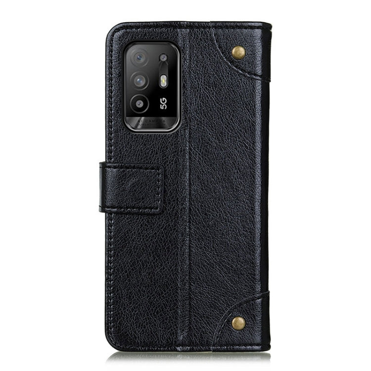 For OPPO F19 Pro+ 5G / Reno5 Z / Reno6 Z Copper Buckle Nappa Texture Horizontal Flip Leather Case with Holder & Card Slots & Wallet