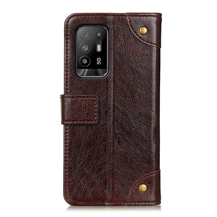 For OPPO F19 Pro+ 5G / Reno5 Z / Reno6 Z Copper Buckle Nappa Texture Horizontal Flip Leather Case with Holder & Card Slots & Wallet