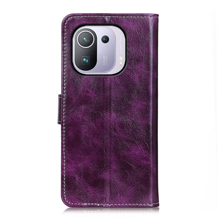 For Xiaomi Mi 11 Pro 5G / 4G Retro Crazy Horse Texture Horizontal Flip Leather Case with Holder & Card Slots & Photo Frame & Wallet