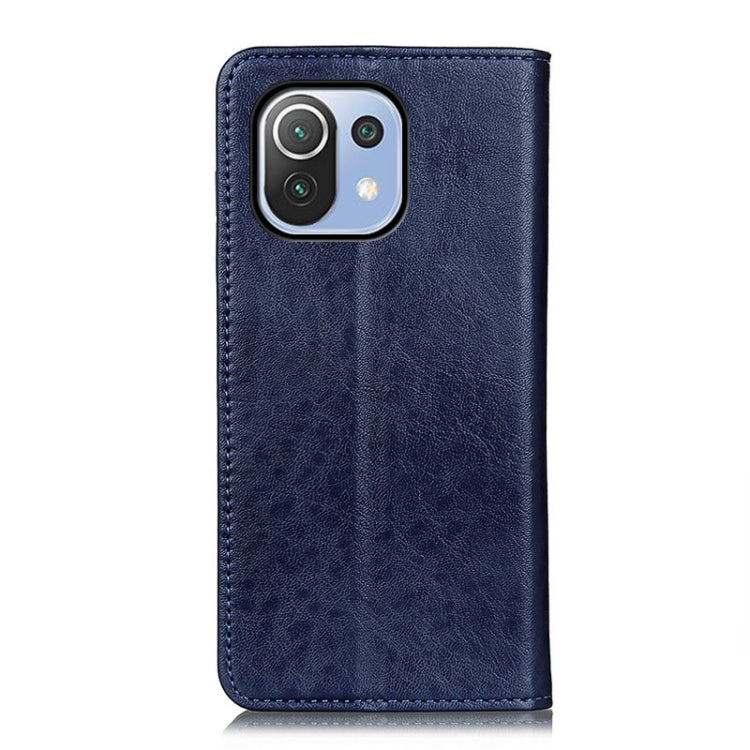 For Xiaomi Mi 11 Lite 5G / 4G Magnetic Crazy Horse Texture Horizontal Flip Leather Case with Holder & Card Slots & Wallet