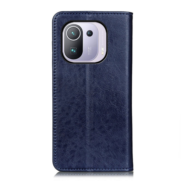 For Xiaomi Mi 11 Pro 5G / 4G Magnetic Crazy Horse Texture Horizontal Flip Leather Case with Holder & Card Slots & Wallet