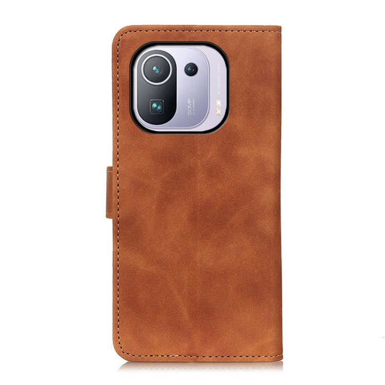 For Xiaomi Mi 11 Pro 5G / 4G KHAZNEH Retro Texture Horizontal Flip Leather Case with Holder & Card Slots & Wallet