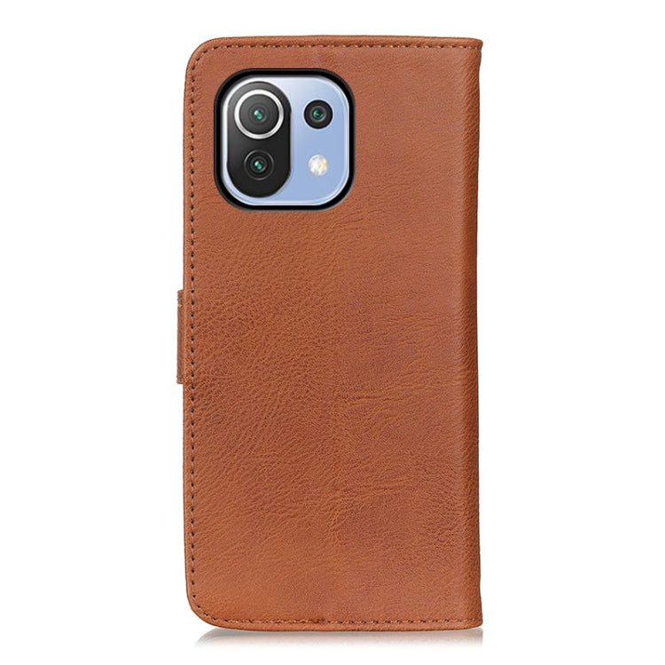 For Xiaomi Mi 11 Lite 5G / 4G KHAZNEH Cowhide Texture Horizontal Flip Leather Case with Holder & Card Slots & Wallet