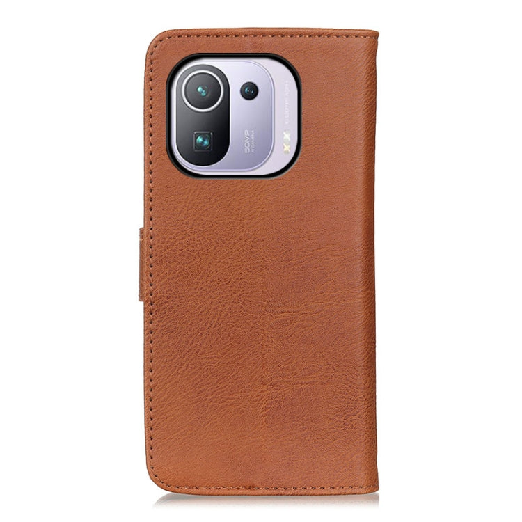 For Xiaomi Mi 11 Pro 5G / 4G KHAZNEH Cowhide Texture Horizontal Flip Leather Case with Holder & Card Slots & Wallet