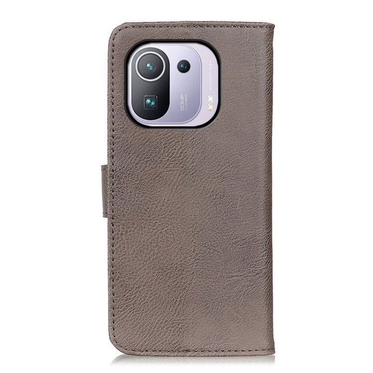 For Xiaomi Mi 11 Pro 5G / 4G KHAZNEH Cowhide Texture Horizontal Flip Leather Case with Holder & Card Slots & Wallet