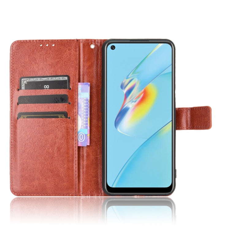 For OPPO A54 4G Retro Crazy Horse Texture Horizontal Flip Leather Case with Holder & Card Slots & Lanyard