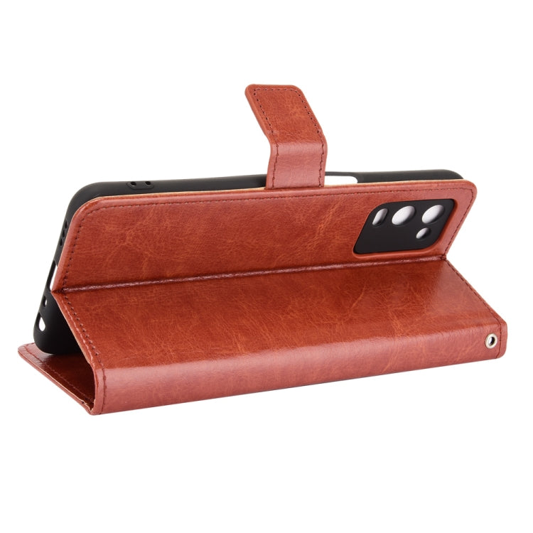 For OPPO A54 4G Retro Crazy Horse Texture Horizontal Flip Leather Case with Holder & Card Slots & Lanyard