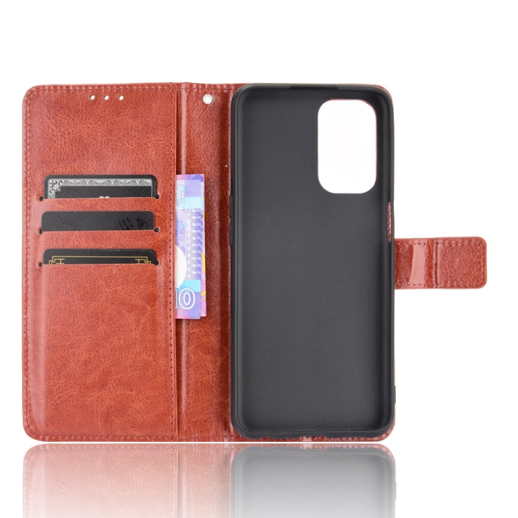 For OPPO A93 5G Retro Crazy Horse Texture Horizontal Flip Leather Case with Holder & Card Slots & Lanyard