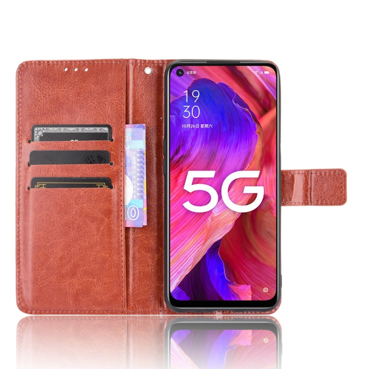 For OPPO A93 5G Retro Crazy Horse Texture Horizontal Flip Leather Case with Holder & Card Slots & Lanyard