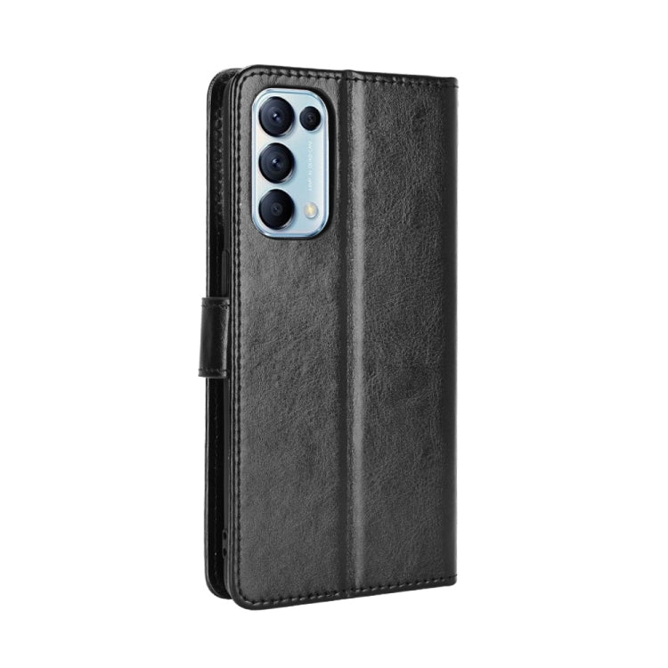 For OPPO Find X3 Lite / Reno5 5G Retro Crazy Horse Texture Horizontal Flip Leather Case with Holder & Card Slots & Lanyard