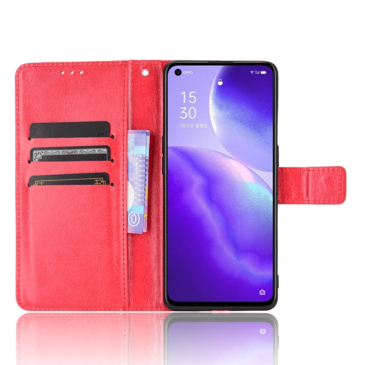 For OPPO Find X3 Lite / Reno5 5G Retro Crazy Horse Texture Horizontal Flip Leather Case with Holder & Card Slots & Lanyard