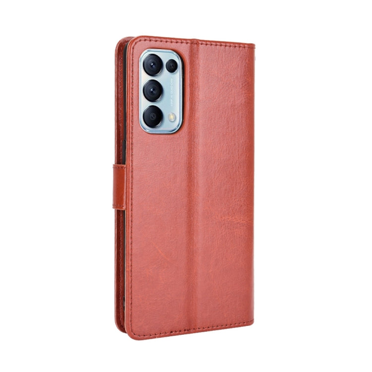 For OPPO Find X3 Lite / Reno5 5G Retro Crazy Horse Texture Horizontal Flip Leather Case with Holder & Card Slots & Lanyard