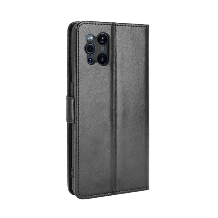 For OPPO Find X3 / Find X3 Pro Retro Crazy Horse Texture Horizontal Flip Leather Case with Holder & Card Slots & Lanyard