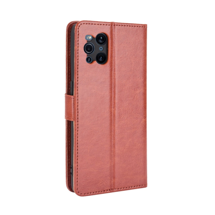 For OPPO Find X3 / Find X3 Pro Retro Crazy Horse Texture Horizontal Flip Leather Case with Holder & Card Slots & Lanyard