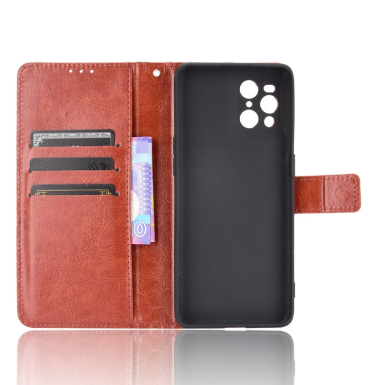 For OPPO Find X3 / Find X3 Pro Retro Crazy Horse Texture Horizontal Flip Leather Case with Holder & Card Slots & Lanyard