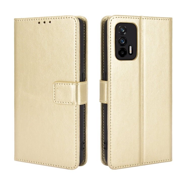 For OPPO Realme GT 5G Retro Crazy Horse Texture Horizontal Flip Leather Case with Holder & Card Slots & Lanyard