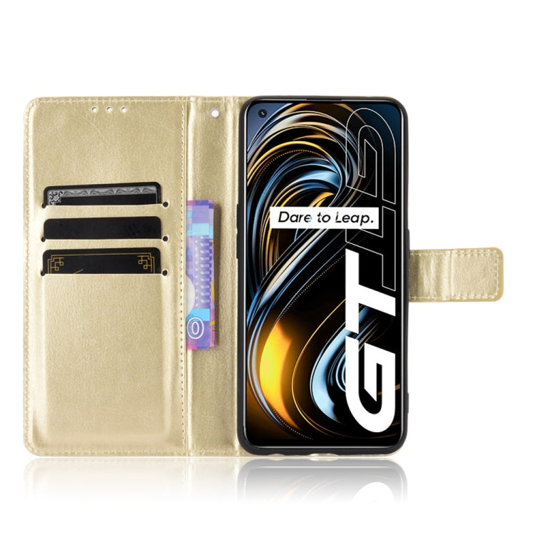 For OPPO Realme GT 5G Retro Crazy Horse Texture Horizontal Flip Leather Case with Holder & Card Slots & Lanyard