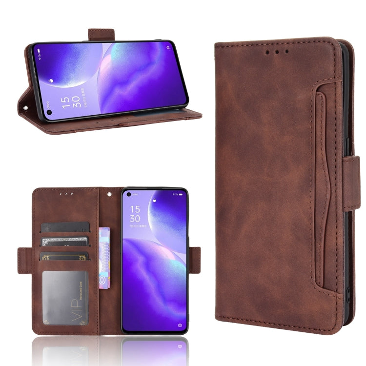 For OPPO Find X3 Lite / Reno5 5G Skin Feel Calf Pattern Horizontal Flip Leather Case with Holder & Card Slots & Photo Frame