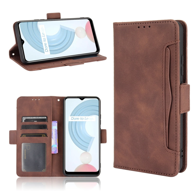 For OPPO Realme C21 Skin Feel Calf Pattern Horizontal Flip Leather Case with Holder & Card Slots & Photo Frame