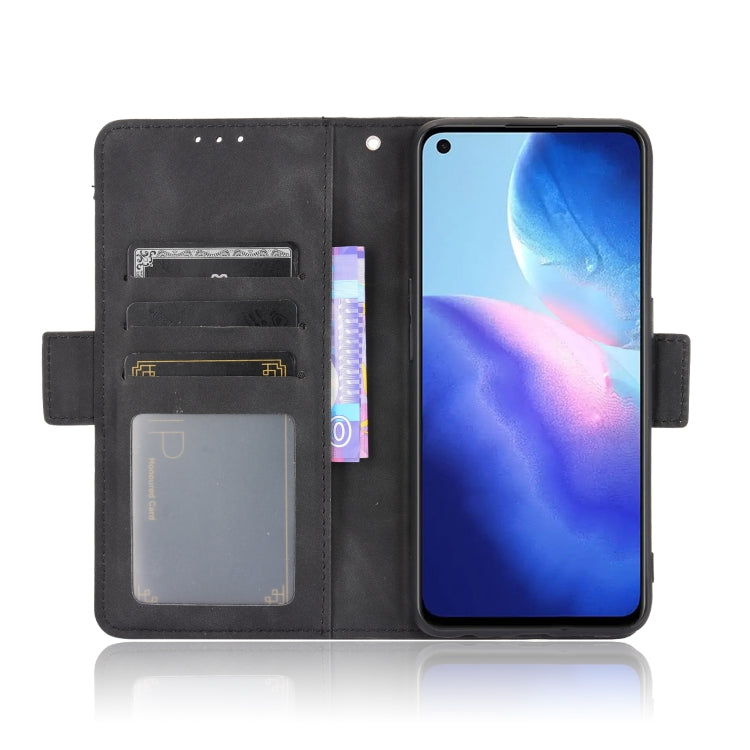 For OPPO Reno5 4G Skin Feel Calf Pattern Horizontal Flip Leather Case with Holder & Card Slots & Photo Frame