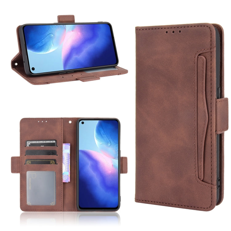 For OPPO Reno5 4G Skin Feel Calf Pattern Horizontal Flip Leather Case with Holder & Card Slots & Photo Frame