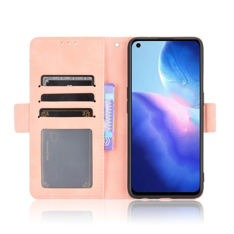 For OPPO Reno5 4G Skin Feel Calf Pattern Horizontal Flip Leather Case with Holder & Card Slots & Photo Frame