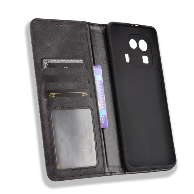 For Xiaomi Mi 11 Pro Magnetic Buckle Retro Crazy Horse Texture Horizontal Flip Leather Case with Holder & Card Slots & Photo Frame