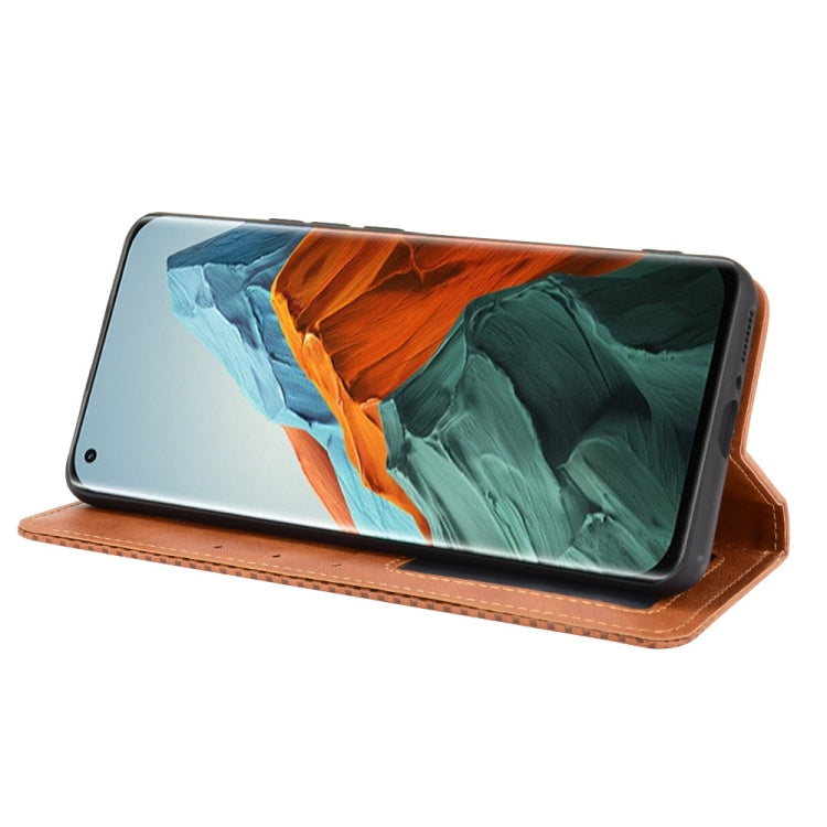 For Xiaomi Mi 11 Pro Magnetic Buckle Retro Crazy Horse Texture Horizontal Flip Leather Case with Holder & Card Slots & Photo Frame
