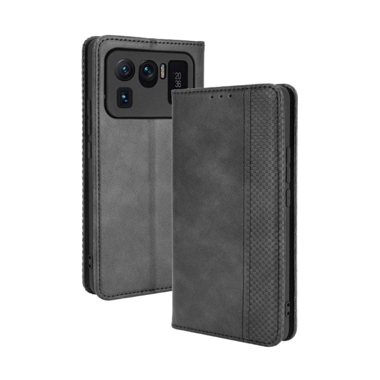 For Xiaomi Mi 11 Ultra Magnetic Buckle Retro Crazy Horse Texture Horizontal Flip Leather Case with Holder & Card Slots & Photo Frame
