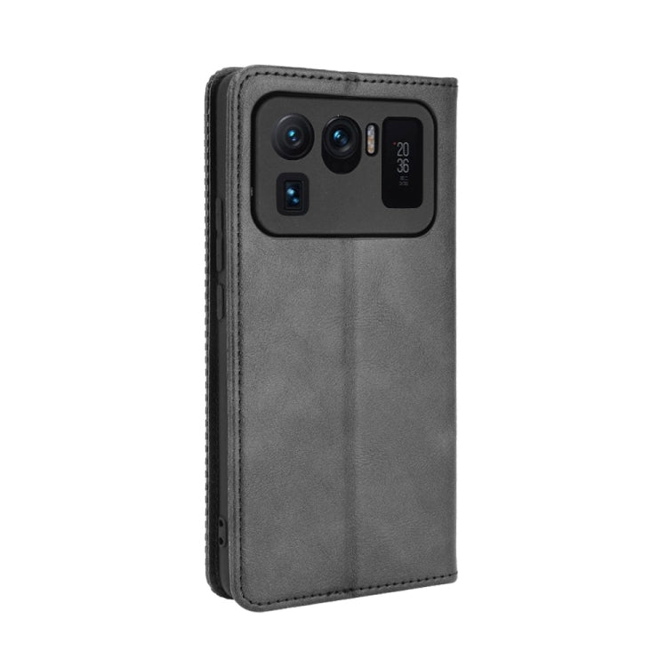 For Xiaomi Mi 11 Ultra Magnetic Buckle Retro Crazy Horse Texture Horizontal Flip Leather Case with Holder & Card Slots & Photo Frame