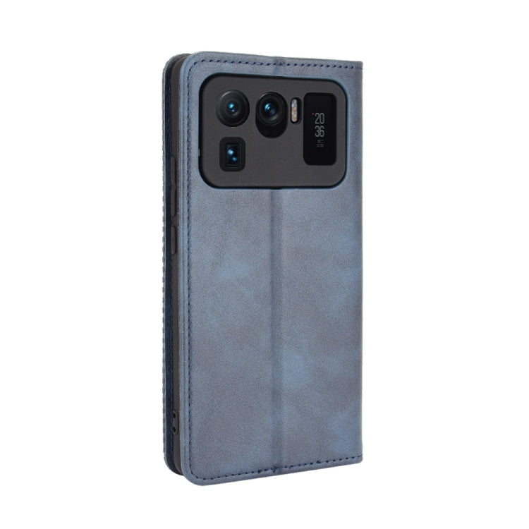 For Xiaomi Mi 11 Ultra Magnetic Buckle Retro Crazy Horse Texture Horizontal Flip Leather Case with Holder & Card Slots & Photo Frame