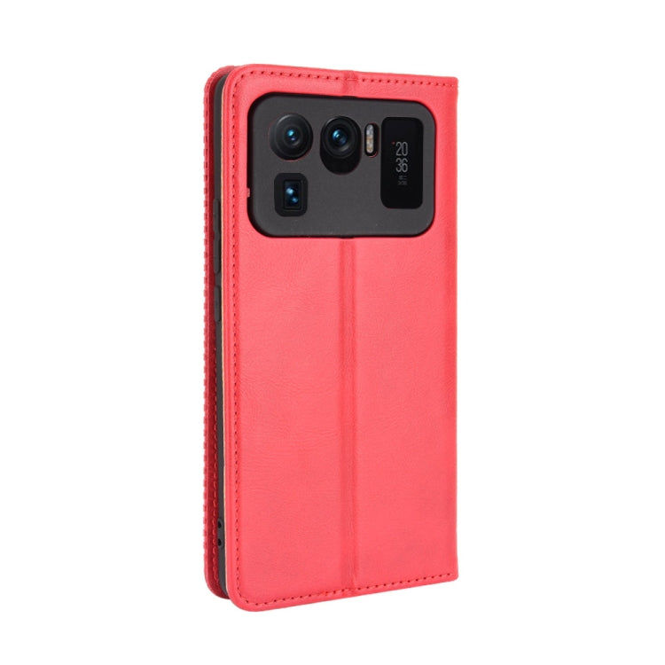 For Xiaomi Mi 11 Ultra Magnetic Buckle Retro Crazy Horse Texture Horizontal Flip Leather Case with Holder & Card Slots & Photo Frame