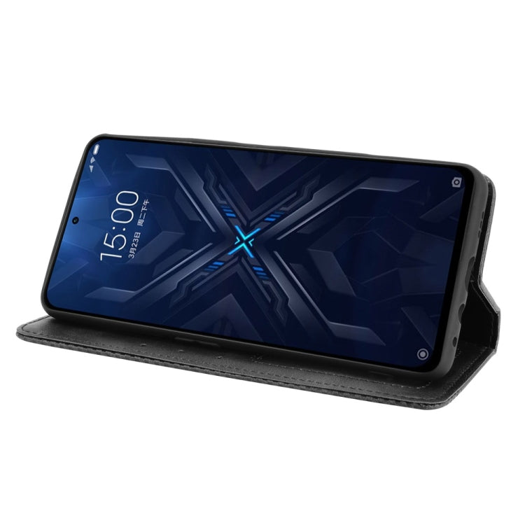 For Xiaomi Black Shark 4 / Black Shark 4 Pro Magnetic Buckle Retro Crazy Horse Texture Horizontal Flip Leather Case with Holder & Card Slots & Photo Frame