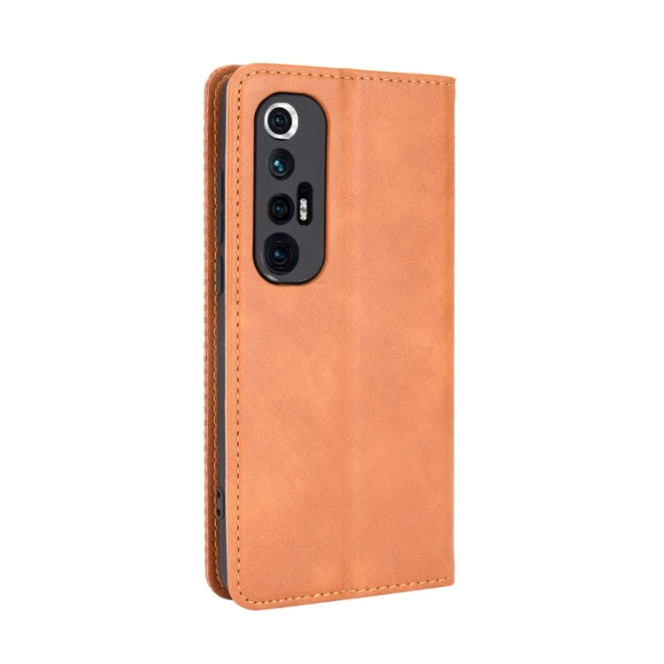 For Xiaomi Mi 10S Magnetic Buckle Retro Crazy Horse Texture Horizontal Flip Leather Case with Holder & Card Slots & Photo Frame