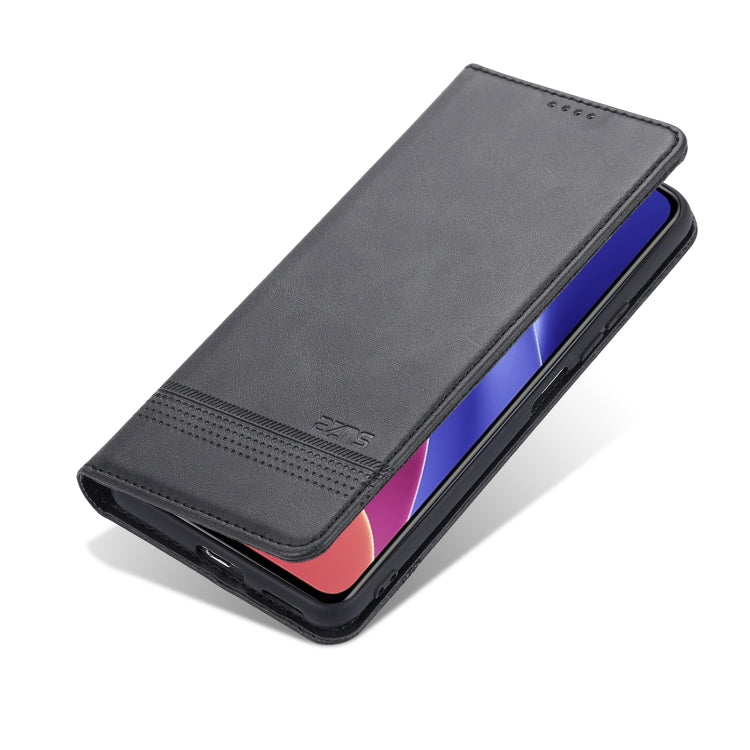 For Xiaomi Redmi K40 AZNS Magnetic Calf Texture Horizontal Flip Leather Case with Card Slots & Holder & Wallet