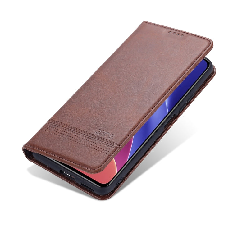 For Xiaomi Poco F3 AZNS Magnetic Calf Texture Horizontal Flip Leather Case with Card Slots & Holder & Wallet