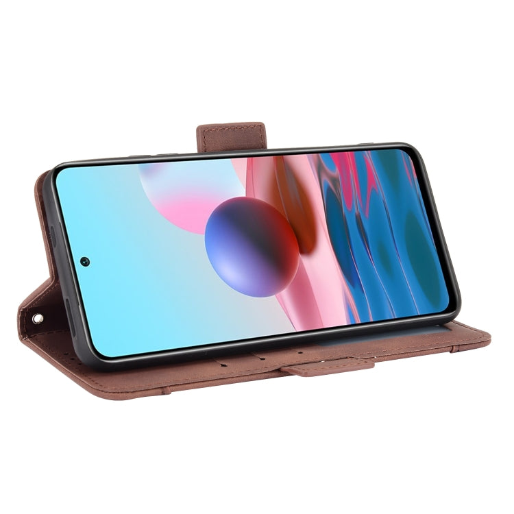 For Xiaomi Redmi Note 10 4G / Note 10S Skin Feel Calf Pattern Horizontal Flip Leather Case with Holder & Card Slots & Photo Frame