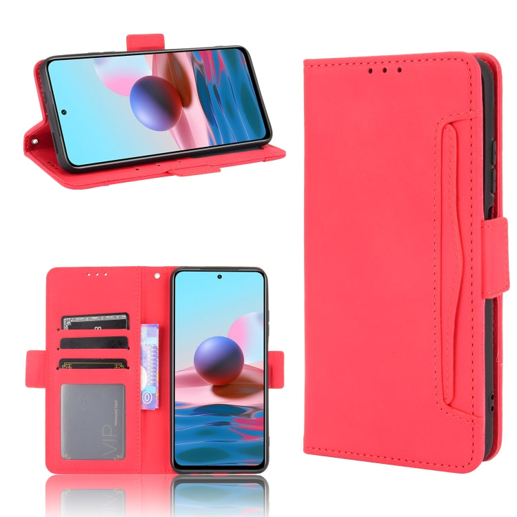 For Xiaomi Redmi Note 10 4G / Note 10S Skin Feel Calf Pattern Horizontal Flip Leather Case with Holder & Card Slots & Photo Frame