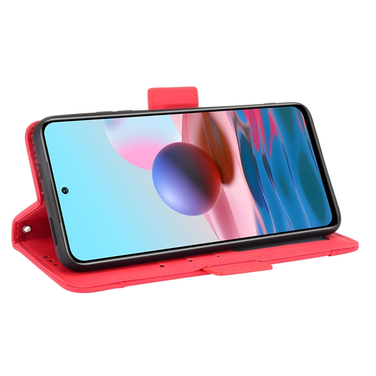 For Xiaomi Redmi Note 10 4G / Note 10S Skin Feel Calf Pattern Horizontal Flip Leather Case with Holder & Card Slots & Photo Frame