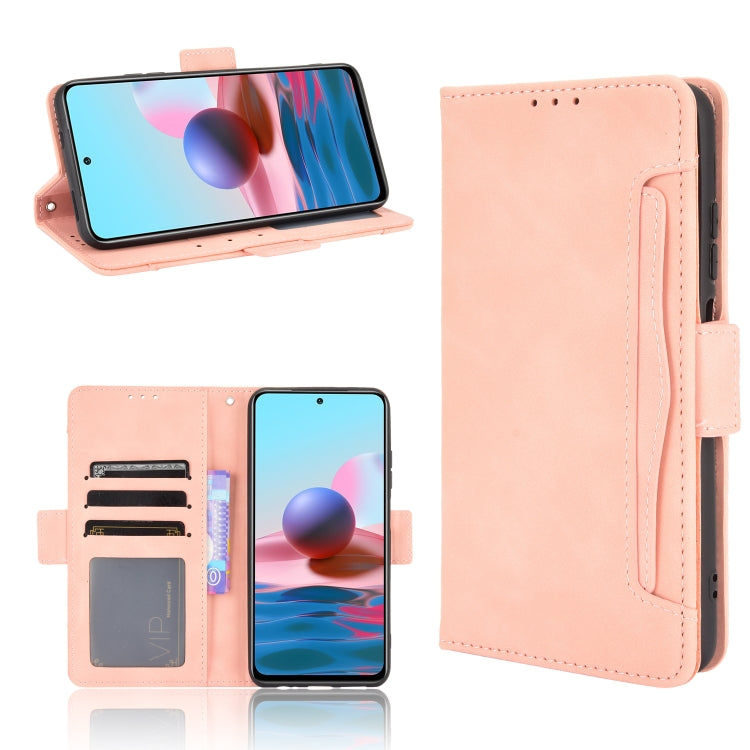 For Xiaomi Redmi Note 10 4G / Note 10S Skin Feel Calf Pattern Horizontal Flip Leather Case with Holder & Card Slots & Photo Frame