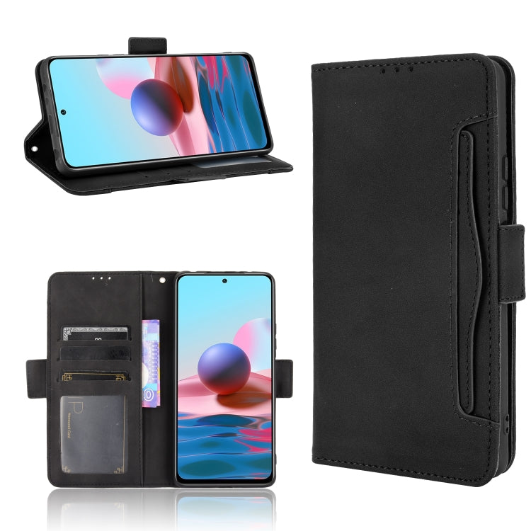 For Xiaomi Redmi Note 10 Pro / Note 10 Pro Max Skin Feel Calf Pattern Horizontal Flip Leather Case with Holder & Card Slots & Photo Frame