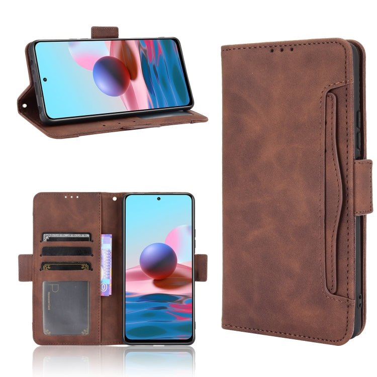 For Xiaomi Redmi Note 10 Pro / Note 10 Pro Max Skin Feel Calf Pattern Horizontal Flip Leather Case with Holder & Card Slots & Photo Frame