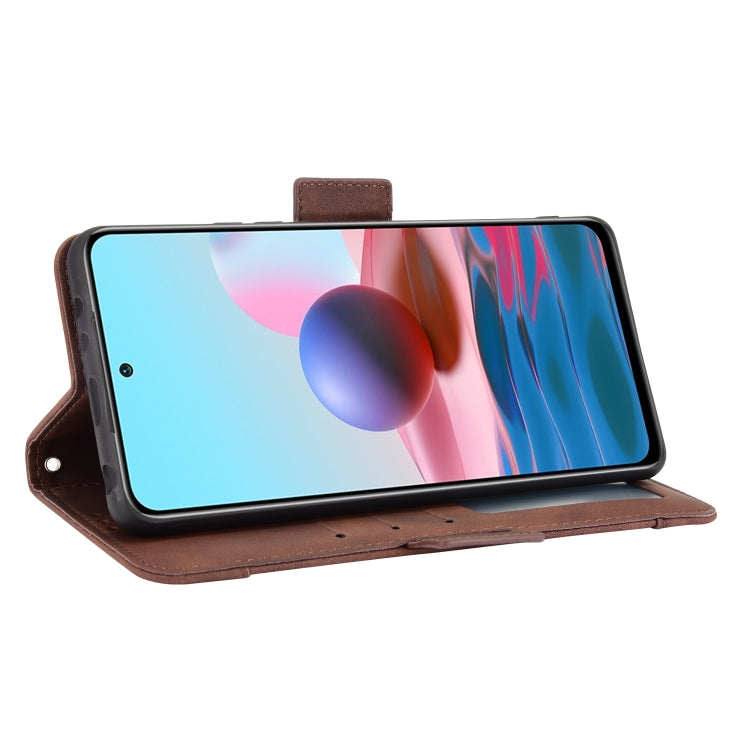 For Xiaomi Redmi Note 10 Pro / Note 10 Pro Max Skin Feel Calf Pattern Horizontal Flip Leather Case with Holder & Card Slots & Photo Frame